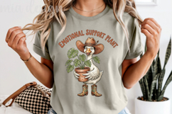 Emotional Support Plant PNG, Funny Goose Cowboy Sublimation Product Image 6