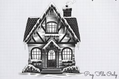 Black White Plaid Christmas PNG Product Image 1