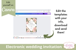 Phone and Card Floral Wedding Invitation Canva template Product Image 5