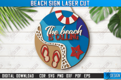 Beach Sign Laser Cut | Summer Front Door Decor | Wall Signs Product Image 1