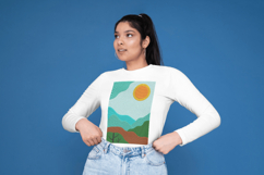 Sunrise Over Green Hills Minimalist Pillow Design Product Image 5