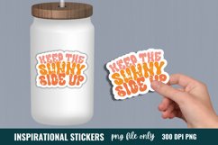 Inspirational Quotes Sticker, keep the sunny side up Sticker Product Image 1