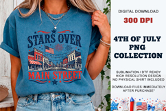 Stars Over Main Street PNG | 4th July Sublimation Product Image 7