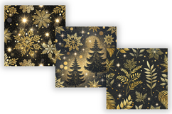 Gold &amp; Black Glitter Confetti Seamless Pattern | Luxury Product Image 5