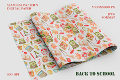Back to school watercolor seamless patterns, digital paper. Product Image 5