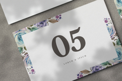 minimalist wedding card invitation with rose and hydrangea Product Image 5