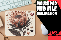 Cheerful Mouse Mat Sublimation Style, 3D Flower Product Image 1