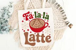 Fa La La Latte Svg, Latte Lover Svg, Cozy Christmas Svg. Product Image 5
