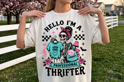 Thrifting Skeleton PNG, Funny Thrift Store Lover Retro Product Image 5