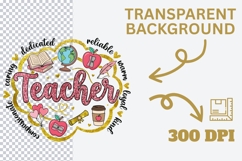 Teacher PNG, Teacher Appreciation PNG, Dedicated Teacher Product Image 4