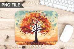 Autumn Tree Sublimation Mouse Pad PNG Design Product Image 1