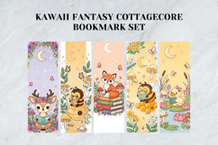 Kawaii Fantasy Cottagecore Bookmark Set,Magical Mushroom Art Product Image 5