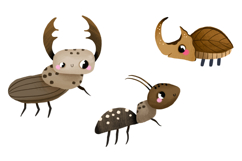 Cute Bugs Clipart, Hand Drawn Baby Insects Graphics Product Image 6