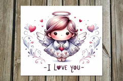 Angels | 4 Valentine Skinny tumbler Sublimation designs Product Image 5