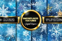 Snowflakes Textures Digital Papers - 04 Variations Product Image 1