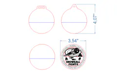 Snowball Fight Sport Medal SVG laser cut files for Glowforge Product Image 4