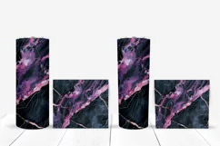 Purple Marble Tumbler Sublimation, Black Tumbler Designs Product Image 5