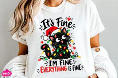 It's Fine I'm Fine Everything is Fine PNG, Christmas PNG Product Image 1