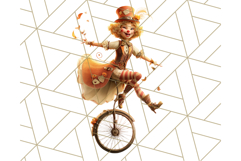 Autumn Circus Performers Clipart Vintage Characters PNG Product Image 5