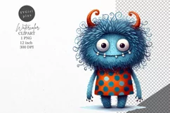 Monster clipart, Halloween clipart, Kids clipart Product Image 1