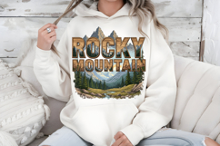 Rocky Mountain PNG, Vintage National Park Elk Sublimation Product Image 5
