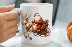 Christmas Sleigh Sublimation Clipart, Christmas PNG Product Image 5
