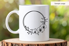 Orchid Round Frame SVG Product Image 5