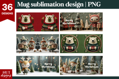 Cute Christmas Mugs Bundle Crochet Christmas 15oz Mug PNG Product Image 5