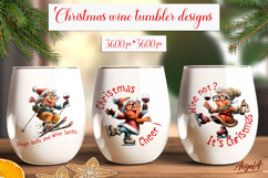 Christmas wine tumbler design Bundle Funny elderly old lady Product Image 7