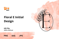 The Floral Initial Design Product Image 1