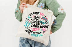 Sarcastic Mental Health Skeleton PNG, Funny Anxiety Humor Product Image 5