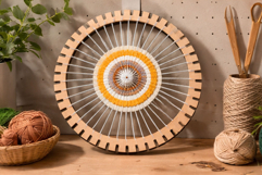 Round weaving loom 10 inch digital file laser cut plywood to Product Image 5