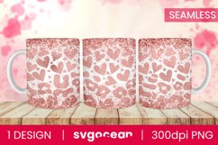 Leopard Hearts Mug Wrap | Sublimation | Valentines Day Product Image 1
