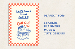 Paris Frog Quotes Bundle PNG SVG. Funny French Café Frogs. Product Image 5