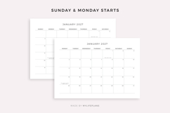 2027 Monthly Calendar with Holidays, Landscape, Printable Product Image 5