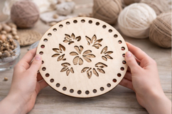 Crochet basket base carved ornament instant download file 6 Product Image 5