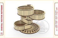 Box Organizer v15 - laser cut file - Glowforge ready SVG Product Image 5