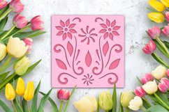 Floral papercut Cards | 5 layered SVG items Product Image 5