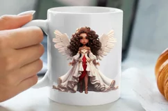 Christmas Black Angel Clipart , Christmas Angel PNG Product Image 5