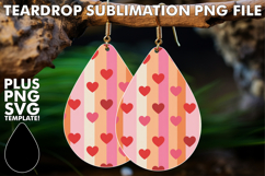 Sparkling Teardrop Earrings Design, Valentine's Pattern Product Image 1