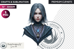 Mystic Mage Portrait Fantasy Sorcerer &amp; Wizard PNG Clipart Product Image 1