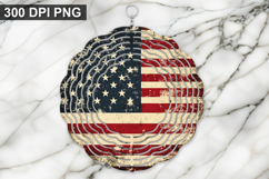 Flag Wind Spinner Sublimation -4Th Of July wind spinner PNG Product Image 1