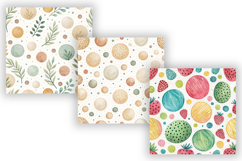 Wavy Hand Drawn Dot Digital Paper, Seamless Watercolor Product Image 5