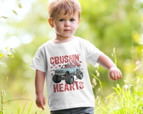 Boy Valentine Monster Truck PNG, Crushin Hearts Png, Toddler Product Image 3