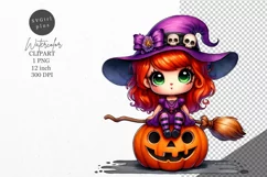 Halloween clipart, Witch clipart, Autumn clipart Product Image 1