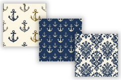 Anchor Digital Paper Pack, Classic Nautical Seamless Pattern Product Image 5