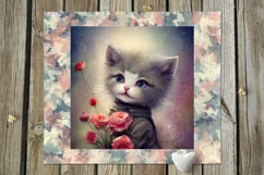 Cute kitty | 10 children skinny tumbler Sublimation designs Product Image 5