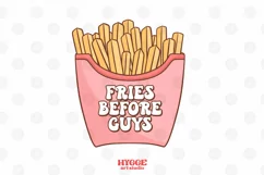 Fries before Guys Sublimation | Retro Valentines PNG Product Image 1