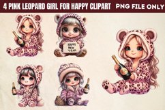 Pink leopard girl for Happy Clipart PNG Product Image 1