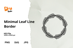 Minimal Leaf Line Border Product Image 1